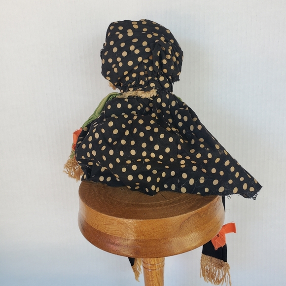 Overly Raker Halloween Pumpkin Scarecrow Witch Doll Weighted Shelf Sitter Straw - Picture 6 of 9